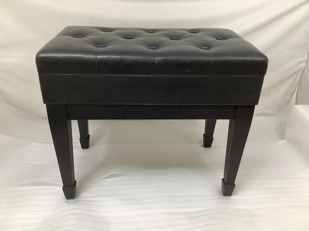 ※74707※ピアノ椅子（黒）★送料無料