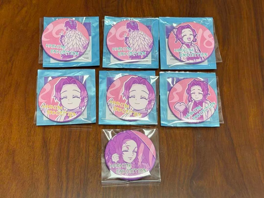 鬼滅の刃　柱展　エモーショナル缶バッジ　エモ缶　胡蝶しのぶ　7点　セット