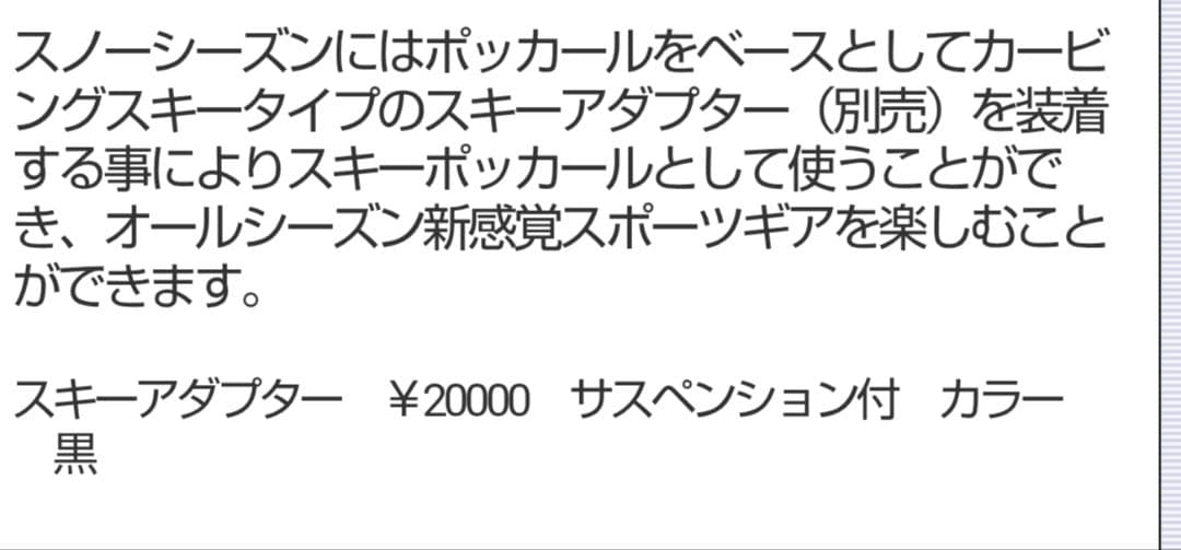 【入手困難品】ポッカール　スノー　スキー