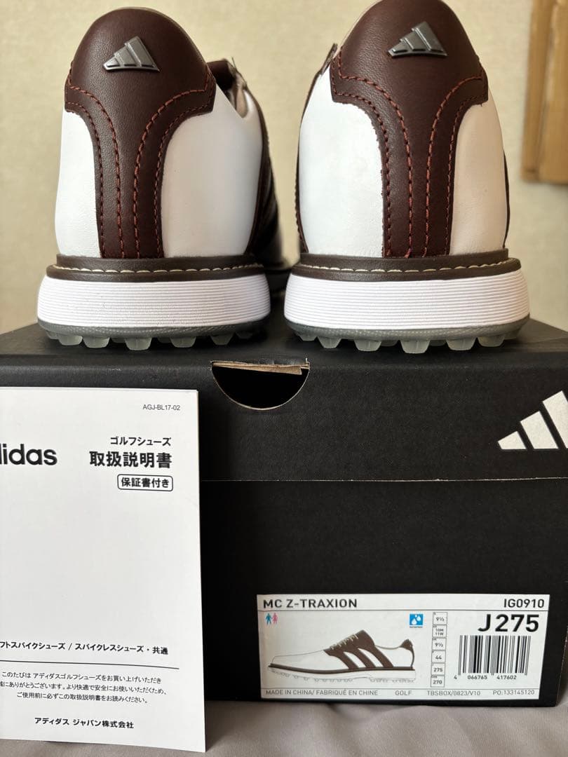 シューズ(男性用) adidas MC Z-TRAXION SPIKELESS GOLF 27.5