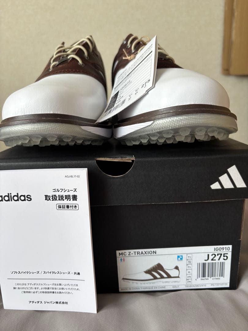 シューズ(男性用) adidas MC Z-TRAXION SPIKELESS GOLF 27.5