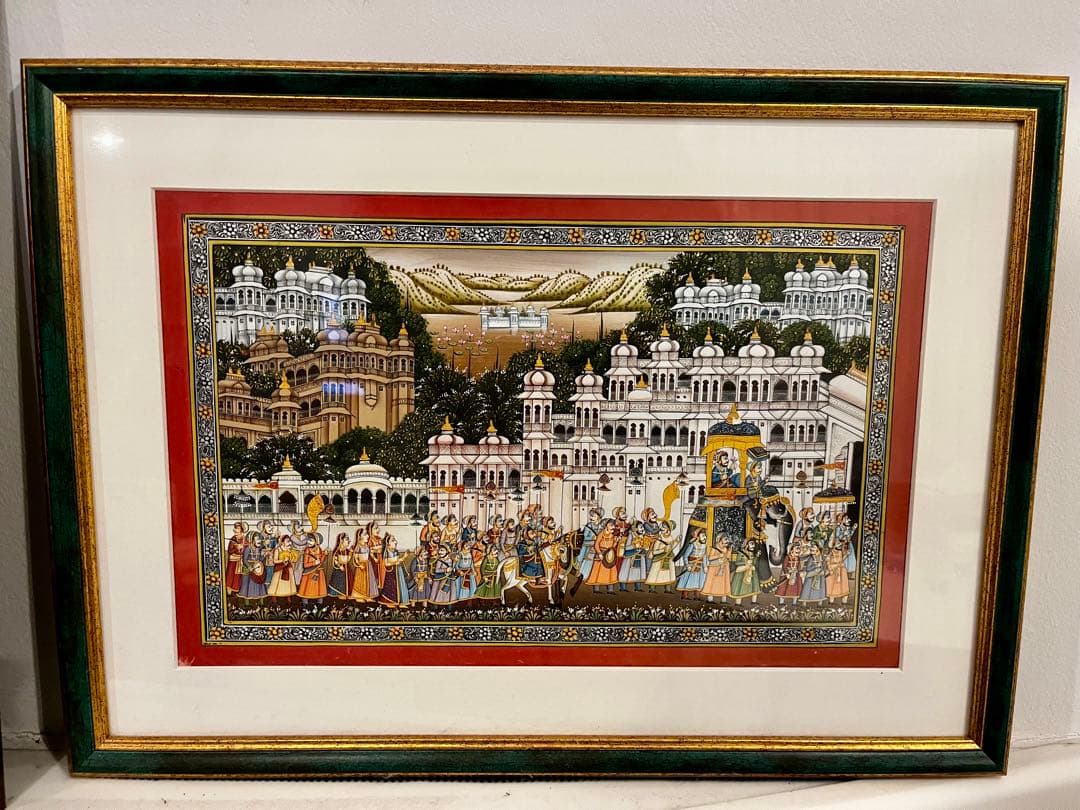 インドの伝統的な手描き絵画