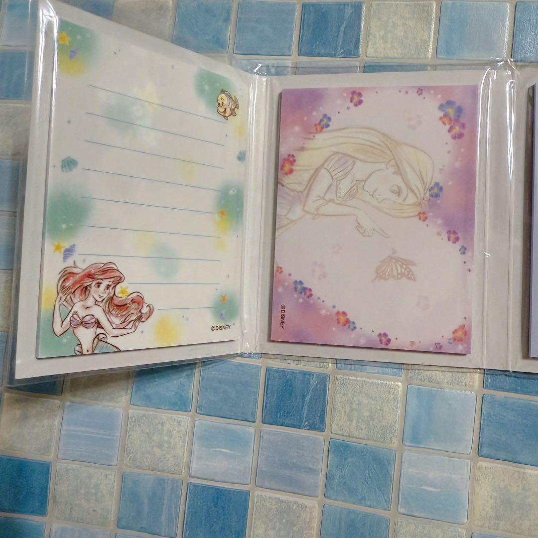 ディズニープリンセス　メモ　付箋　3点セット