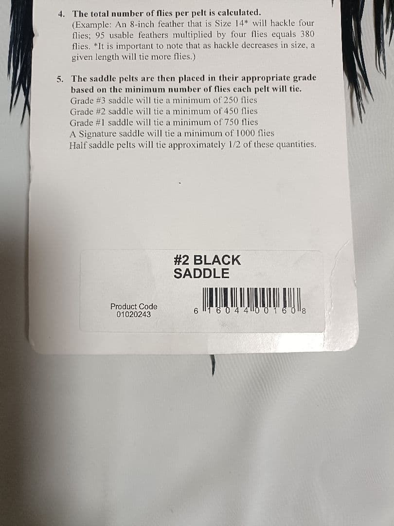 Hoffman#2 ブラックサドル フライマテリアル