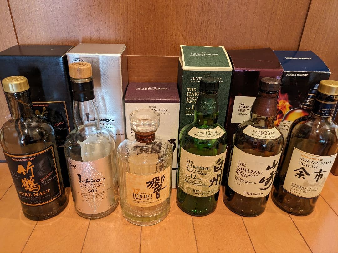 ウイスキー　空き瓶　10本　響17 竹鶴21 イチローズモルト505　等