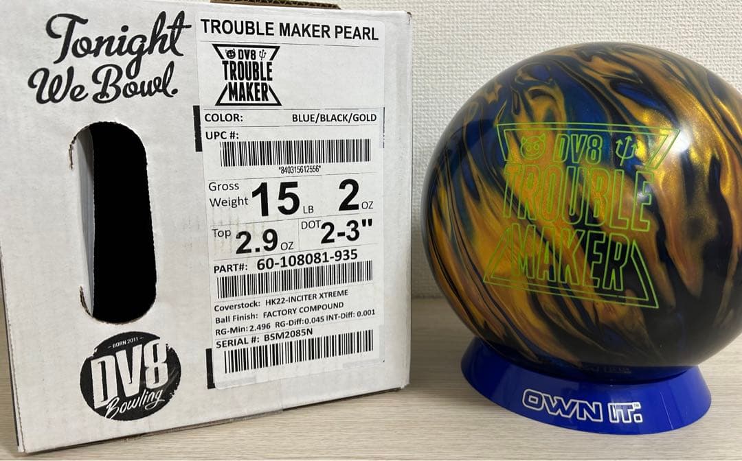 ボウリング　トラブルメーカーパール(15ポンド新品)