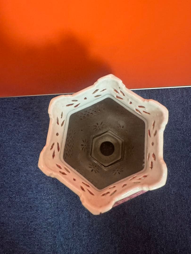 1755 中国骨董　乾隆年製銘　人物花柄文　置物　時代物