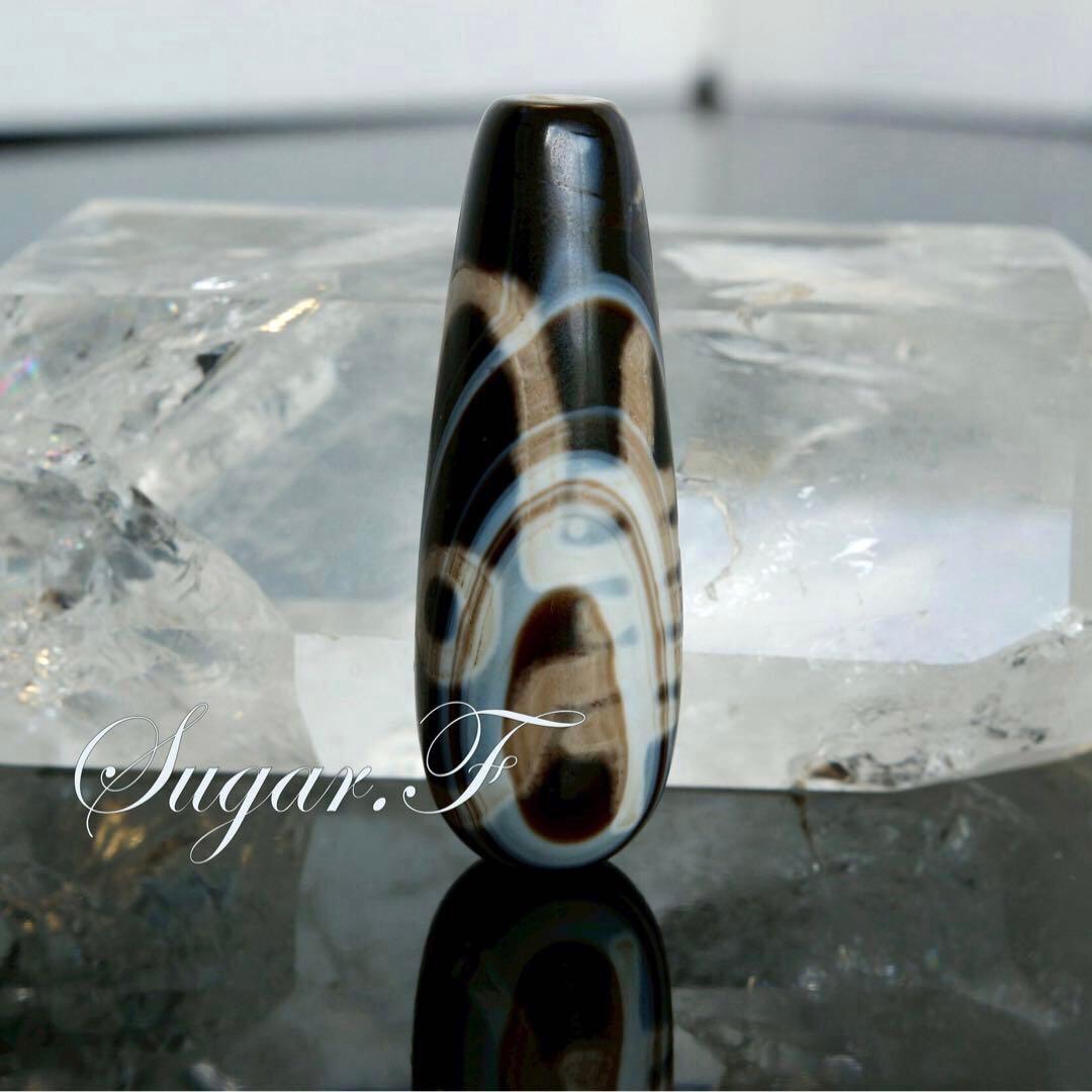 二眼福寿天珠　希少老天珠