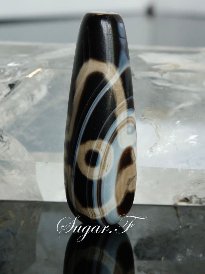 二眼福寿天珠　希少老天珠