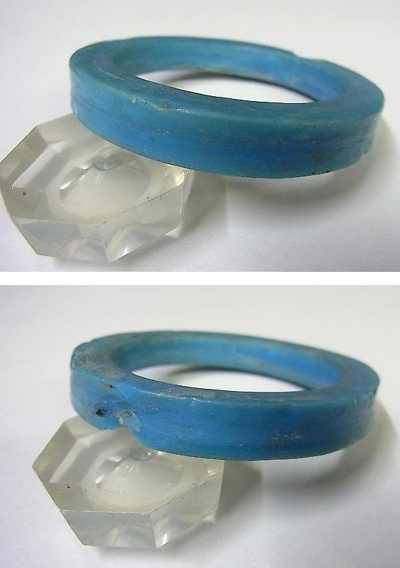 ★R1005★古代　青　ガラス　ブレスレット　ローマングラス　腕輪