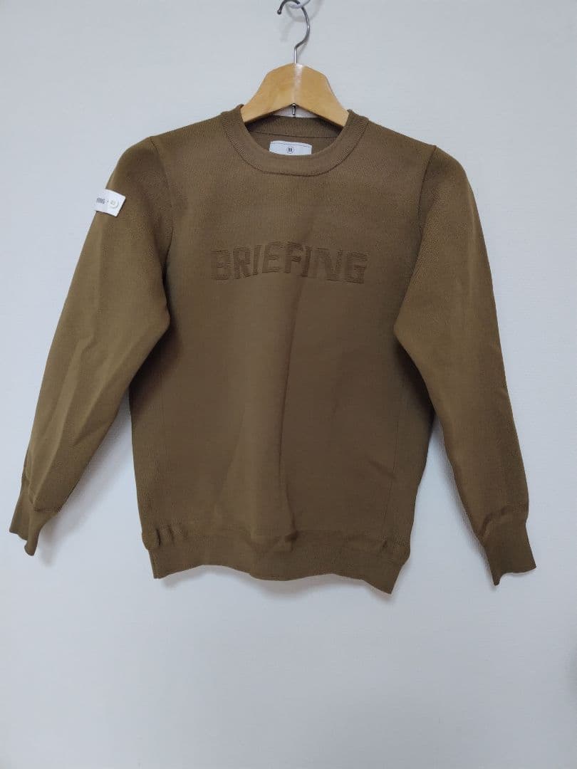 BRIEFING レディースゴルフウェア　クルーネックニット　キャメル　Mサイズ