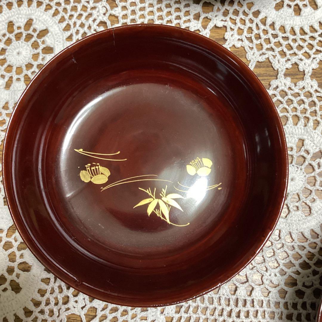 k2f27 漆器 皿セット 20枚 金色花模様