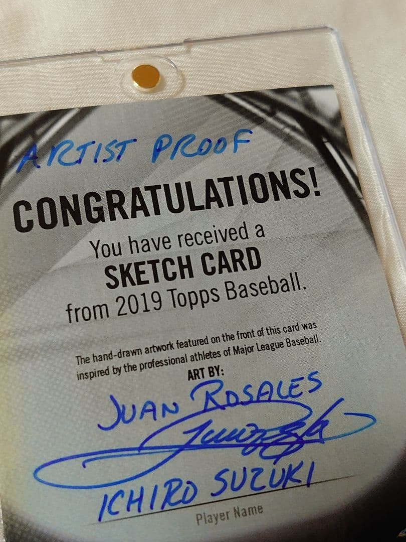 topps イチロー　sketch　マーリンズ ３０００本安打クラブ　１点物