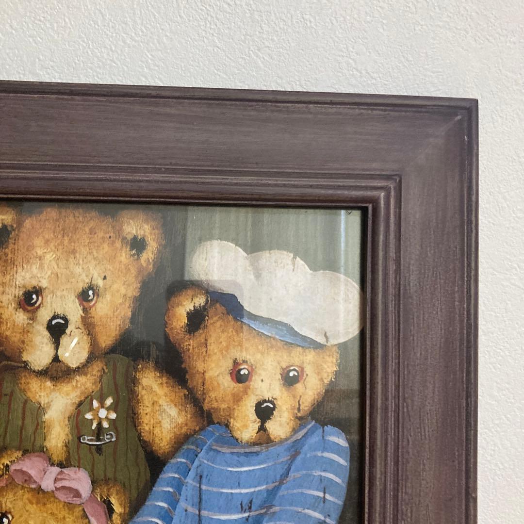 ケ*イ様 イタリア製　アンティーク風テディベアアートフレーム