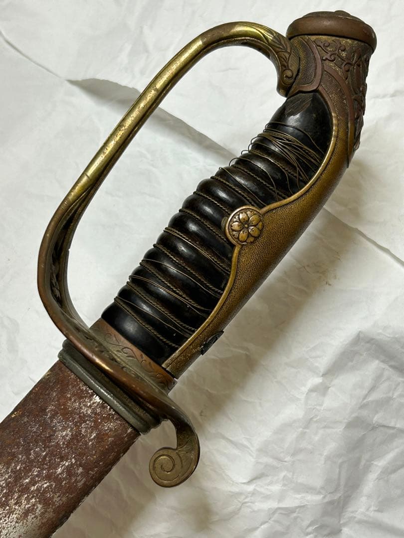 特大　指揮刀　サーベル　日本軍　模造刀　模擬刀　軍装品　短剣　全長112.5cm