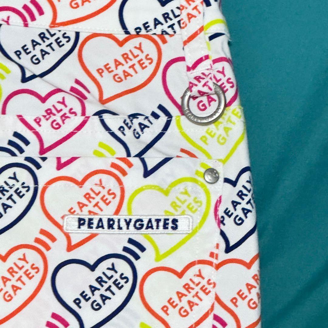 新品タグ付 PEARLY GATES ハート柄パンツ 22年モデル定価3.2万円