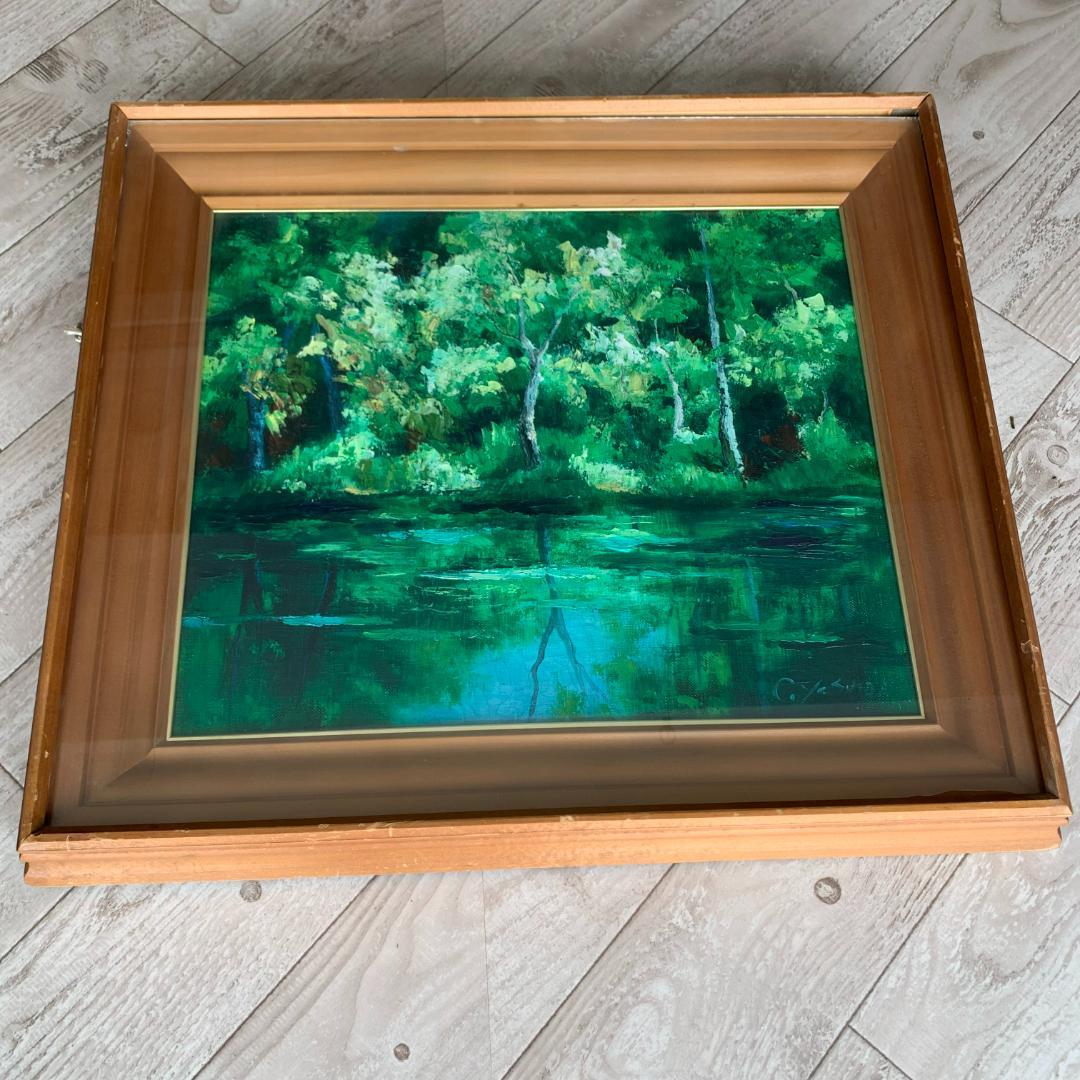 吉田長一氏の志賀高原/直筆サイン？入り/模写