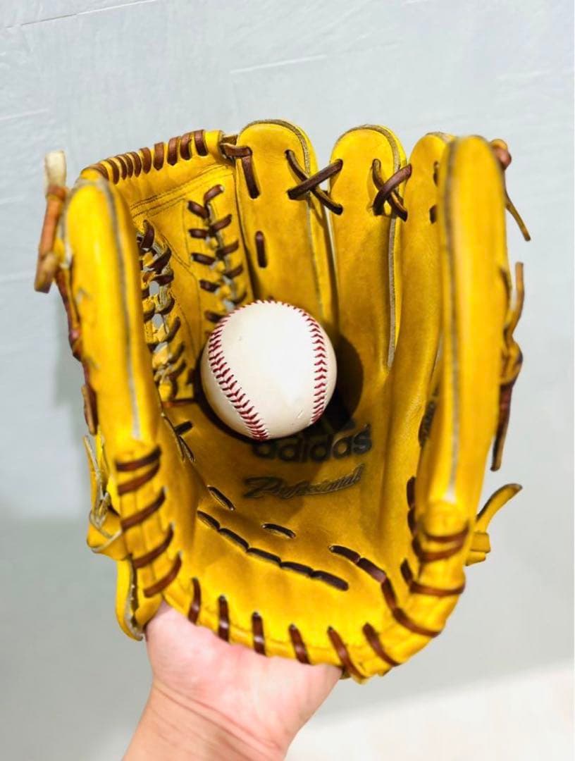 廃盤レア アディダス adidas 硬式グラブ 内野手用 高校野球対応