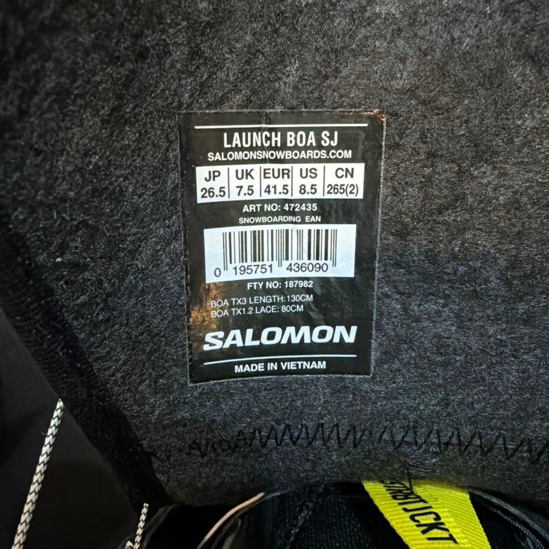 SALOMON スノーボードブーツ 26.5センチ使用回数10回未満