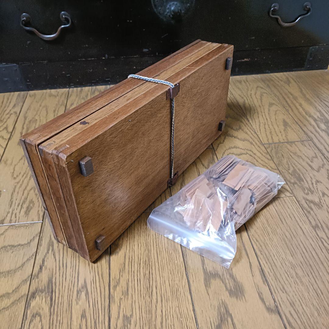 プリンタートレイ　活字ケース　3段重　収納箱　アンテーク