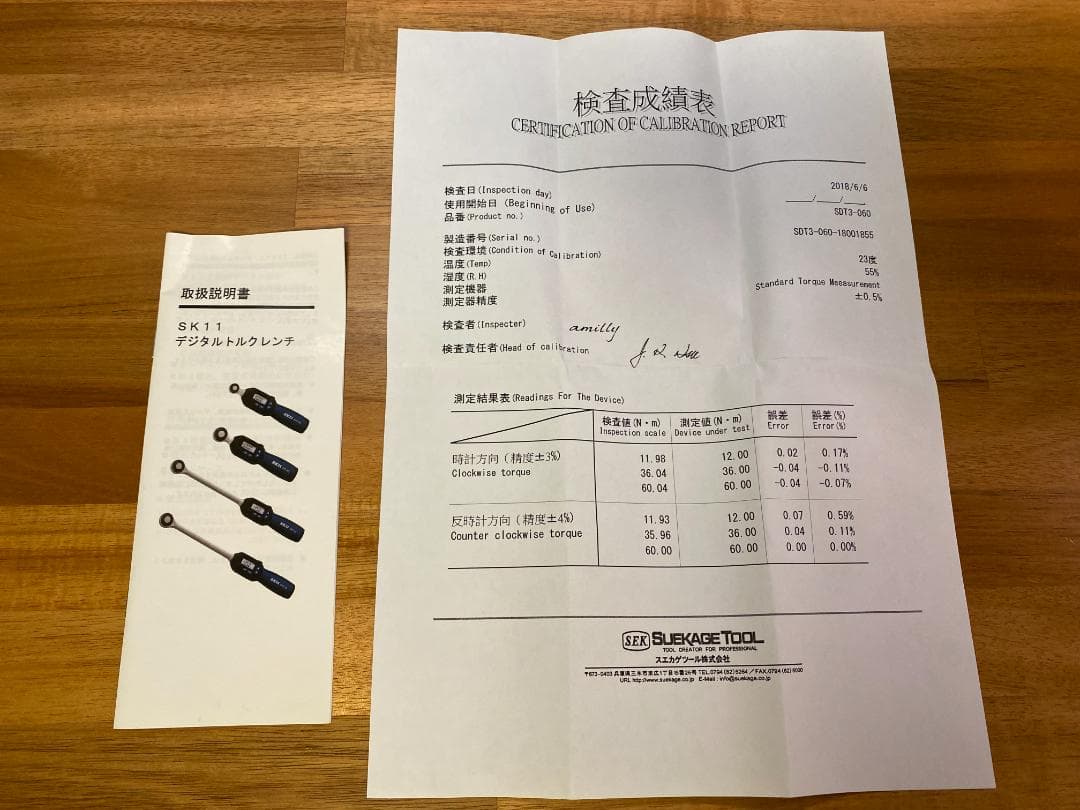 SK11 デジタルトルクレンチ 9.5mm 3-60N・m SDT3-060