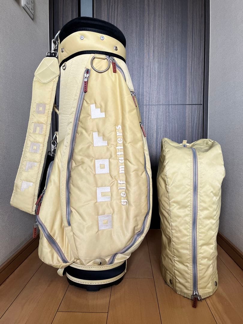 良品ONOFFオノフ カートキャディバッグ 9型軽量メンズ　レディース　クリーム