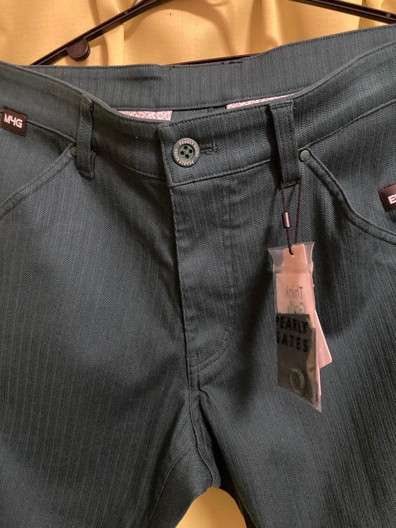 パーリーゲイツ ゴルフパンツ PGロゴ刺繍 メンズ グリーン　サイズ4