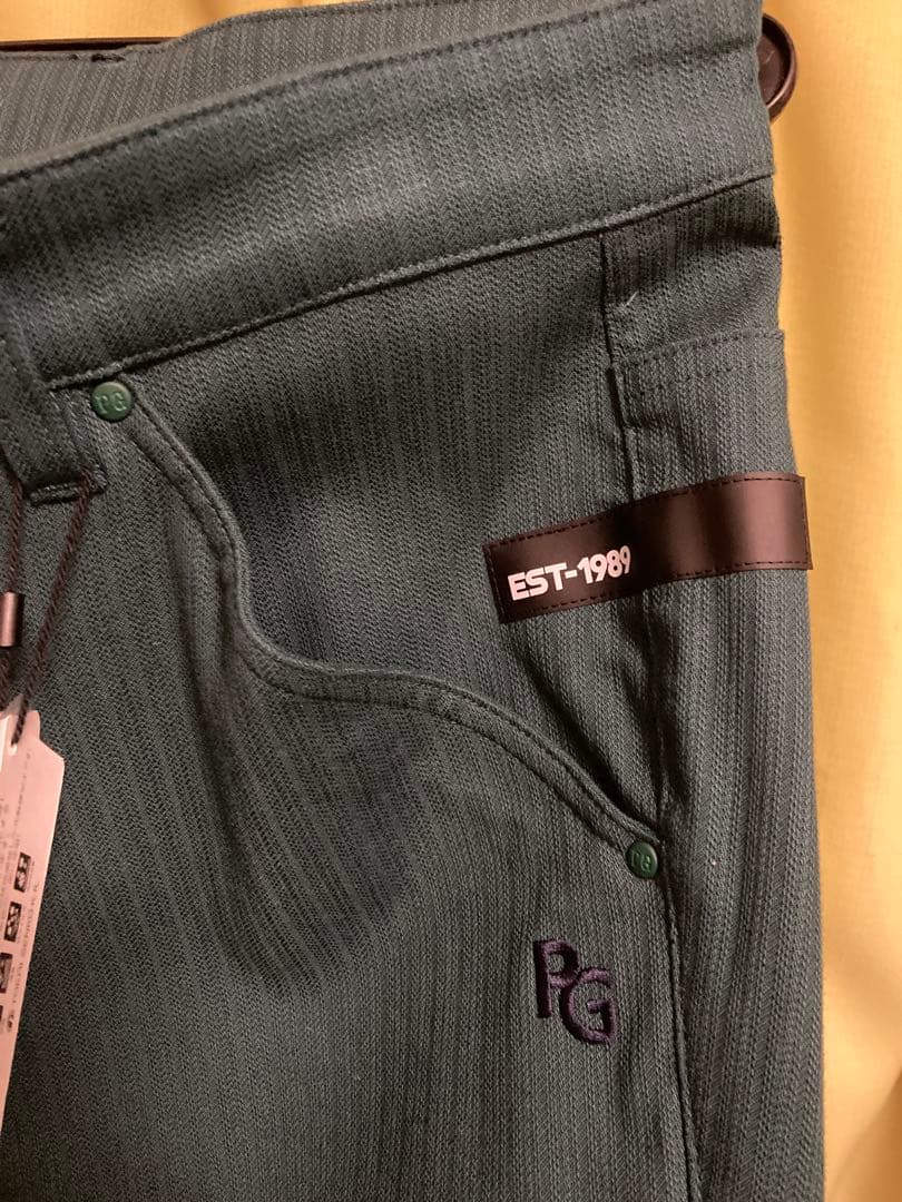 パーリーゲイツ ゴルフパンツ PGロゴ刺繍 メンズ グリーン　サイズ4