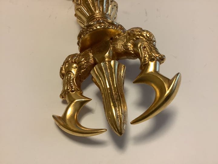 《SALE》 24金張り　三鈷杵　バジュラ　仏教　BIGサイズ　約23センチ　6