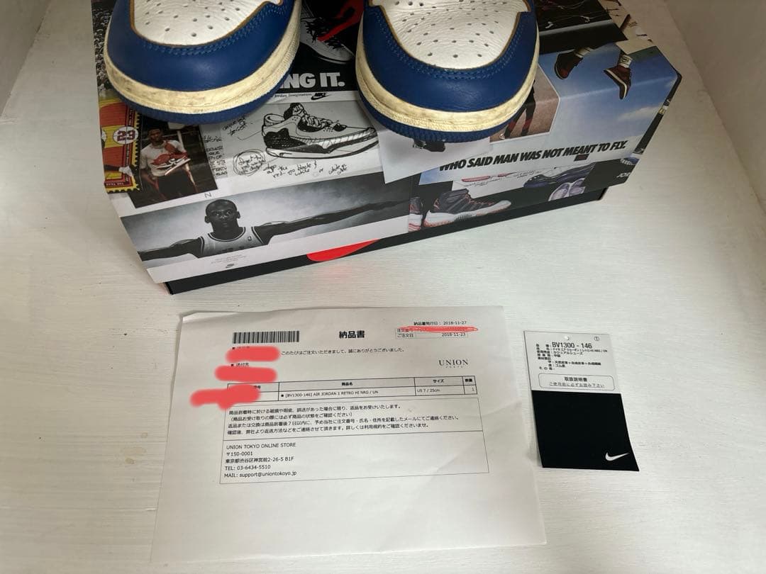 Nike×UNION AIR JORDAN1 RETRO HI OG/UN