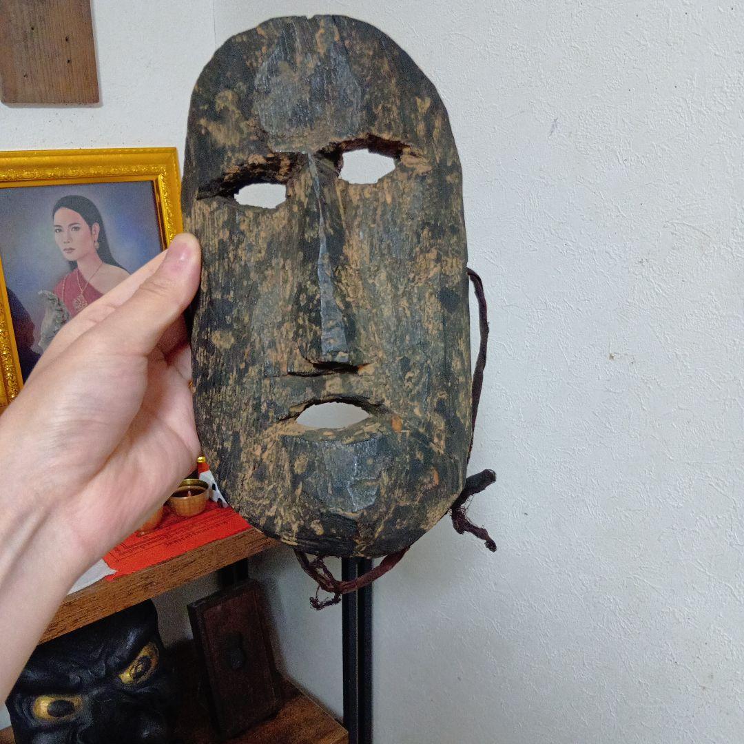 ネパール 呪物 シャーマンマスク 仮面 シェルパ族 タマン族 民間信仰 木彫