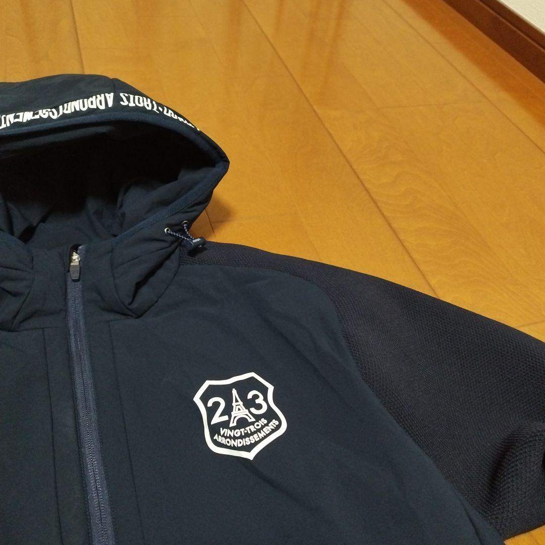 23区 GOLFウェア LLサイズ 撥水ニットコンビブルゾン メンズ ネイビー