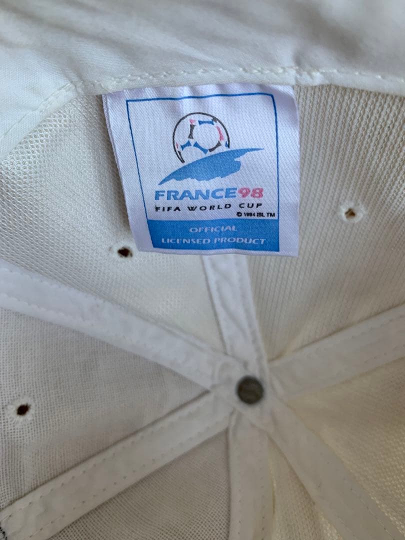 WC'98フランス キャップ 公認商品 青白ツートンカラーキャップは希少