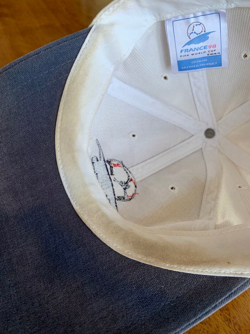 WC'98フランス キャップ 公認商品 青白ツートンカラーキャップは希少
