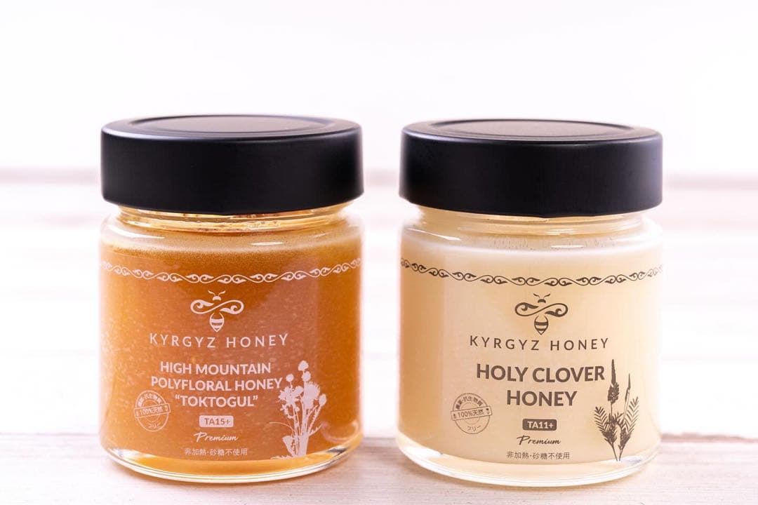 キルギスアトバシ産白いはちみつ、トクトグル高原マリアアザミ百花蜜セット200g