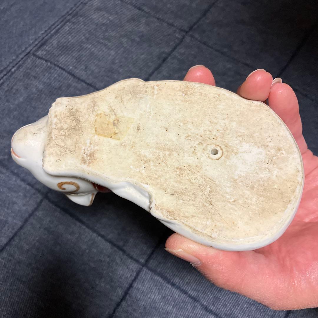 ☆眠り猫　明治後期　九谷焼☆