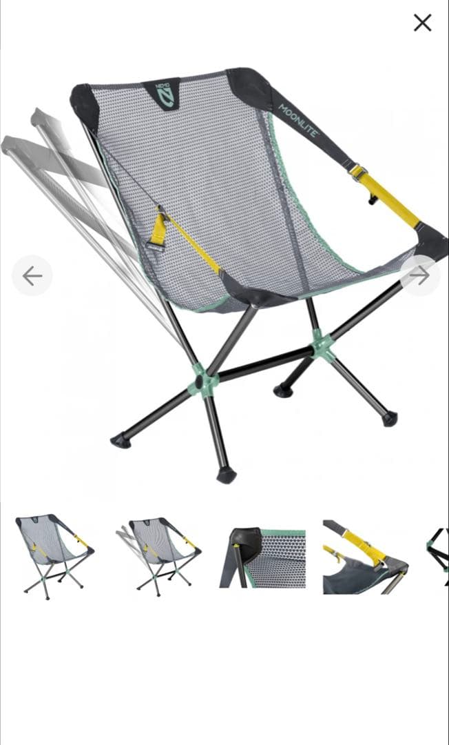 最終在庫　Nemo ニーモ　軽量コンパクトチェア　登山　キャンプ　川遊び