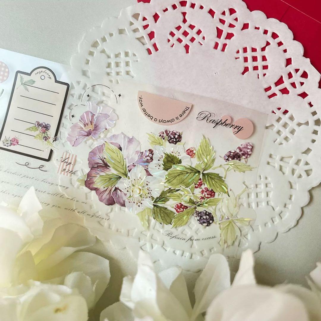 海外マスキングテープ巻売り 浆果森林 フラワー 人物マスキングテープ527