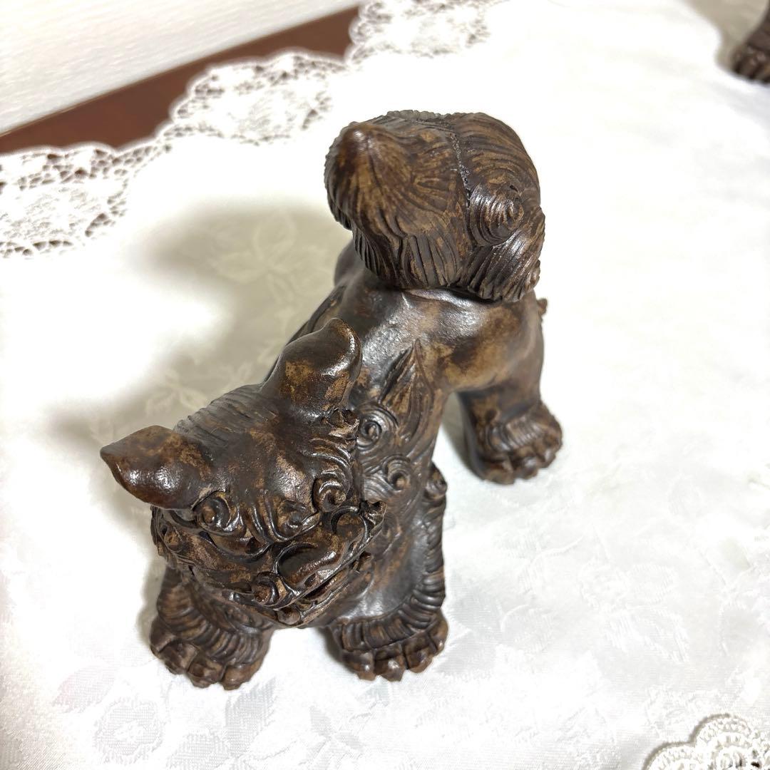 シーサー像 陶器製　在銘