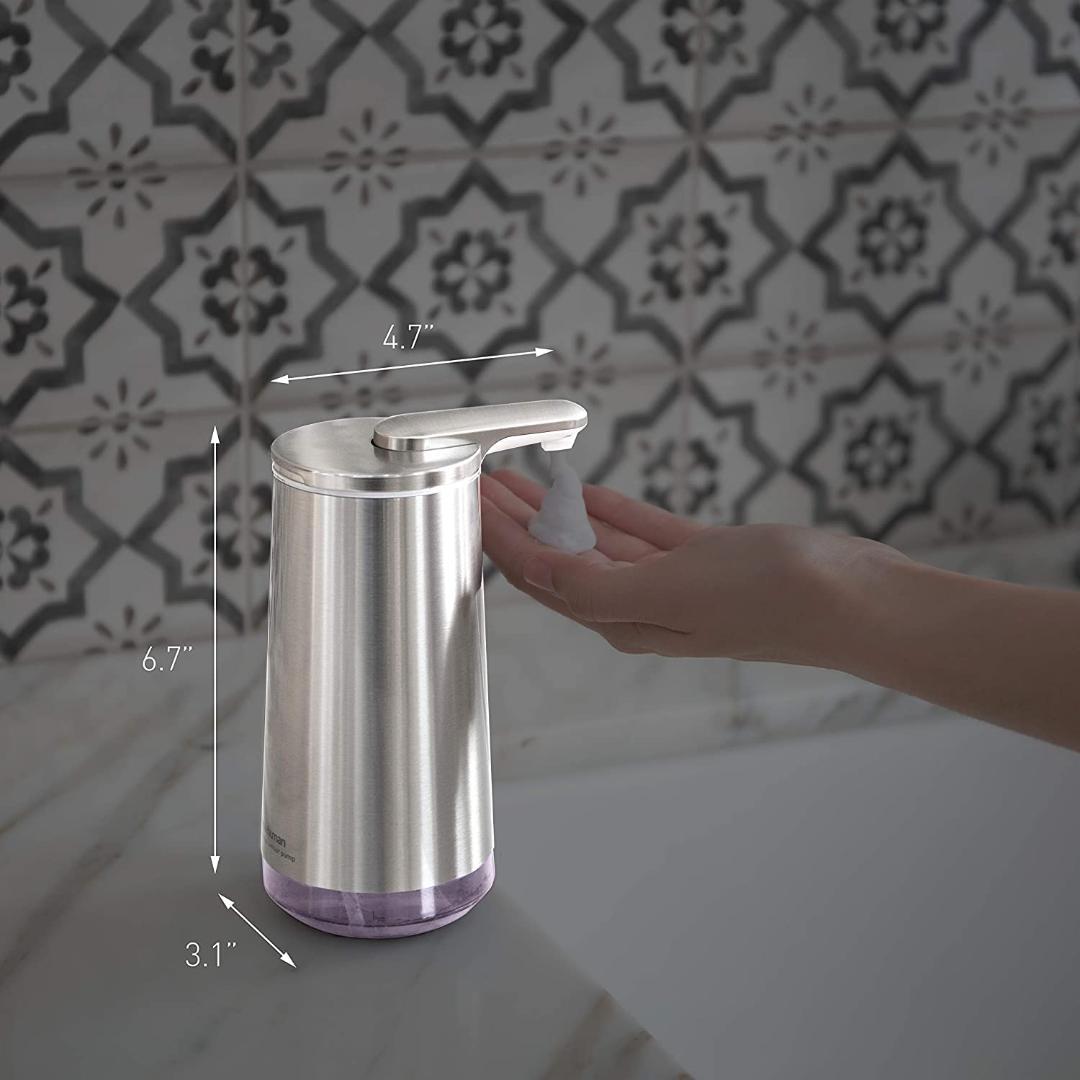 【泡タイプ】シンプルヒューマン タッチフリーフォームディスペンサー ツヤタイプ