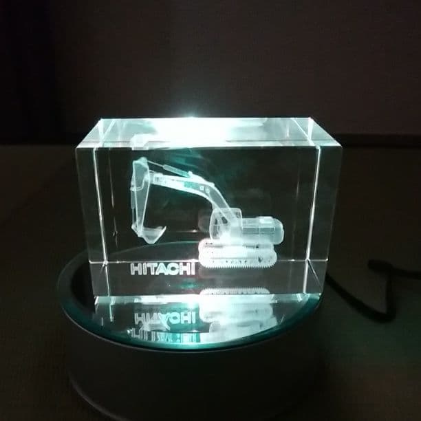 超レア日立建機記念品クリスタルユンボ