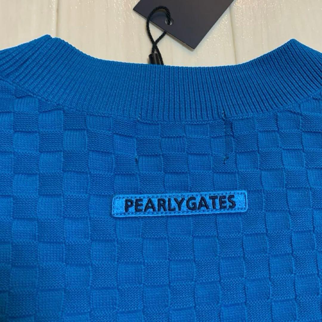 新品■33,000円【パーリーゲイツ】メンズ　長袖セーター ウェア 4/M 青