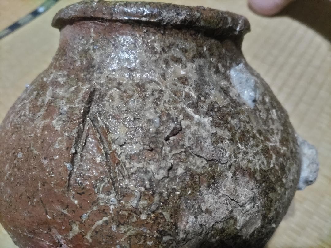 希少サイズ！古常滑焼　自然釉　壷（高21cm）