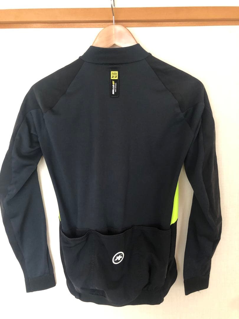 アソス 蛍光イエロー/ブラック サイクルジャケット長袖