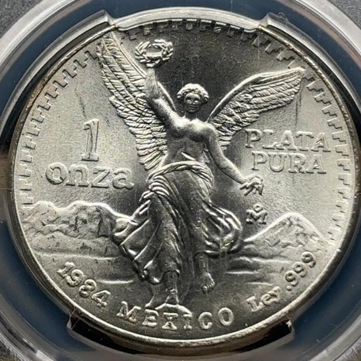 1984年 メキシコ 銀貨 1 Onza 勝利の女神ニケ MS67