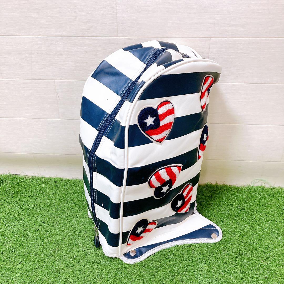 Mパーリーゲイツ マーケットボーダー柄 スタンドキャディバッグ原英莉花選手モデル