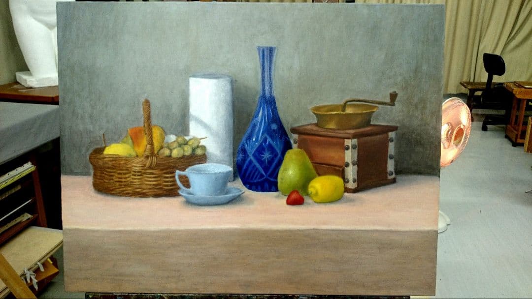 自作の油絵 P15号（65.2cm×50cm） 静物画