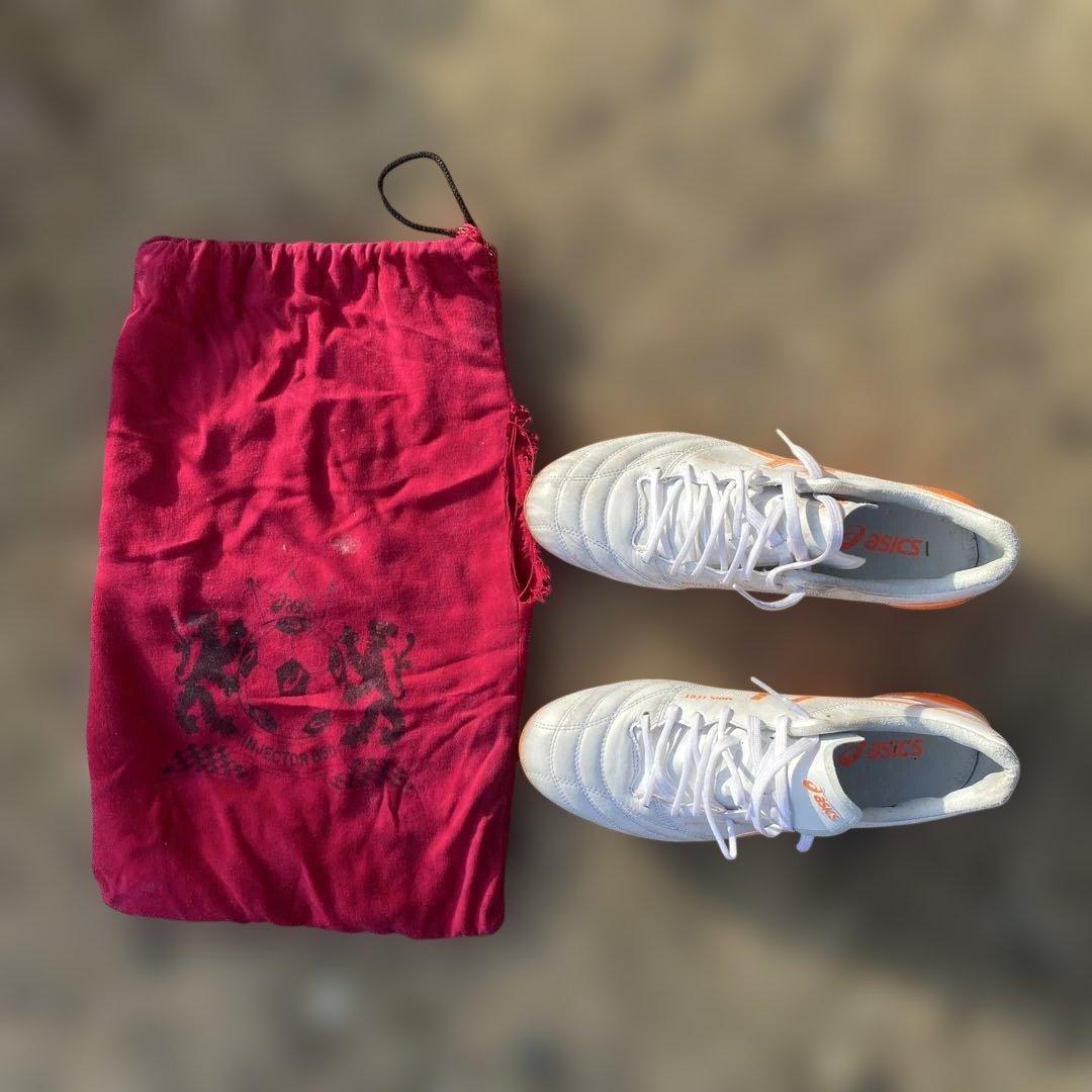 asics DS LIGHT X-FLY 5サッカーシューズ ホワイト/オレンジ