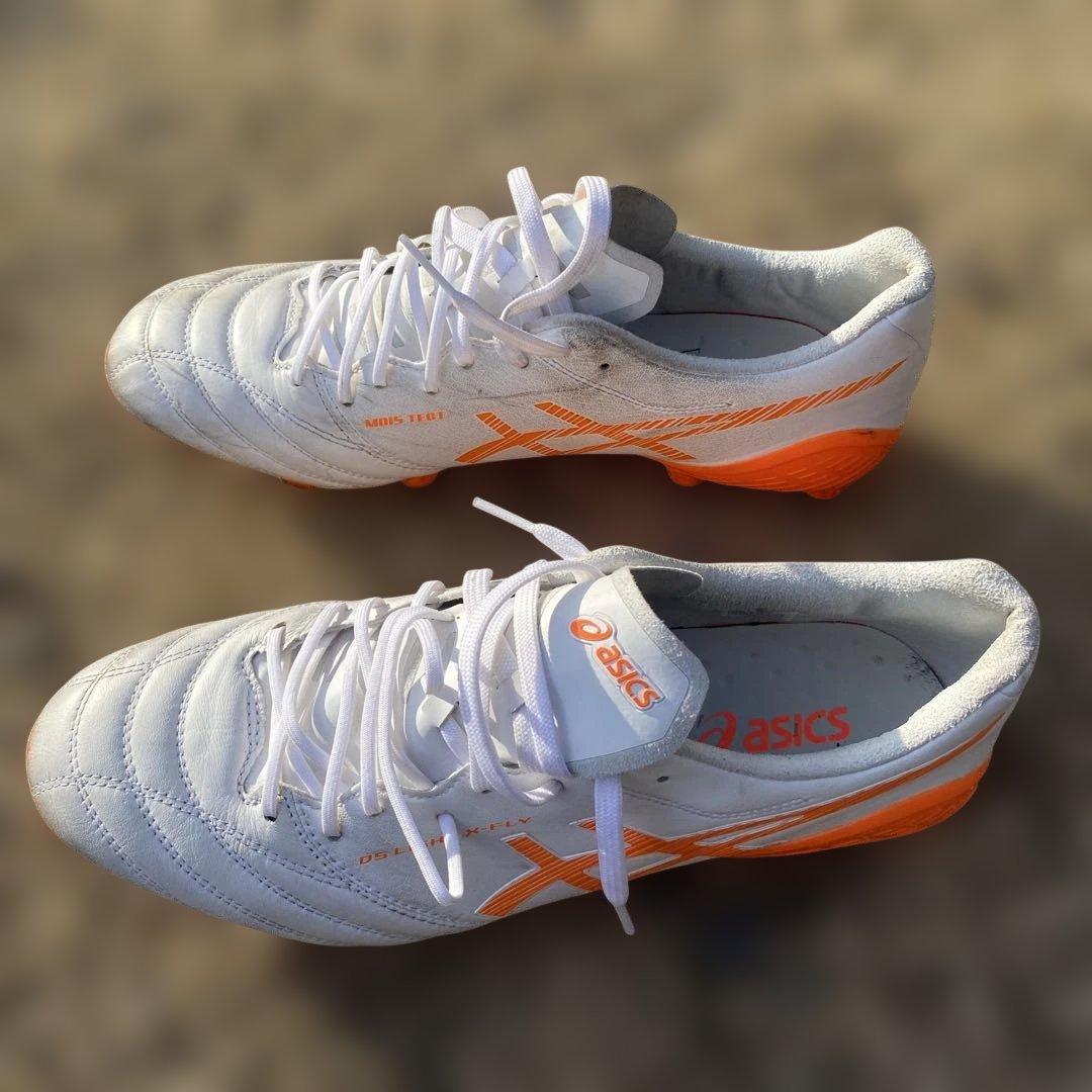 asics DS LIGHT X-FLY 5サッカーシューズ ホワイト/オレンジ