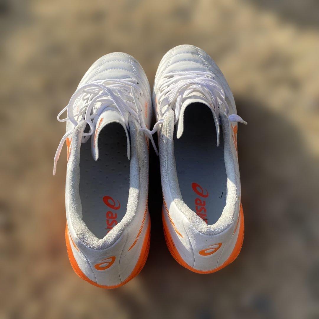 asics DS LIGHT X-FLY 5サッカーシューズ ホワイト/オレンジ